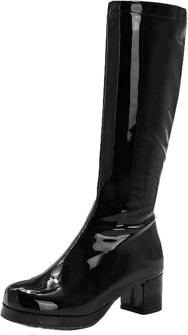 white platform gogo boots amazon