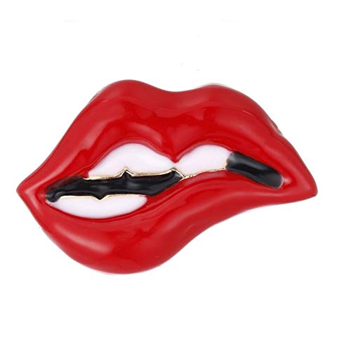 WiFndTu - 3 pines esmaltados para solapa, labios rojos sexy, para manualidades, broches, para bolsos, mochilas, chaquetas, sombreros, joyas, accesorios de bricolaje