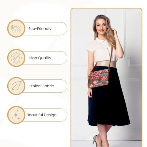 Image of Signare Tapestry Crossbody Bag Sling Shoulder Purse for Women