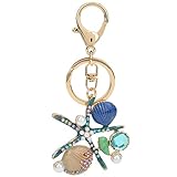 Photo Gallery holigie portachiavi con ciondolo a forma di stella marina, con perla e conchiglia, serie ocean, portachiavi in lega fatto a mano per donne e ragazze, accessori per gioielli verdi Photo Gallery holigie portachiavi con ciondolo a forma di stella marina, con perla e conchiglia, serie ocean, portachiavi in lega fatto a mano per donne e ragazze, accessori per gioielli verdi