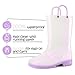 K KomForme Kids Girls & Boys Rain Boots with Easy-on Handles Waterproof Outdoors