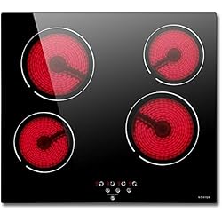 Vitrocerámica Aspes Ideal 4 Fuegos NOXTON Placa vitroceramica 4 fuegos, Placa de cocción eléctrica encastrable (60 cm), Mandos táctiles, Bloqueo de seguridad, Temporizador, Indicador de calentamiento, Vitrocerámica negra