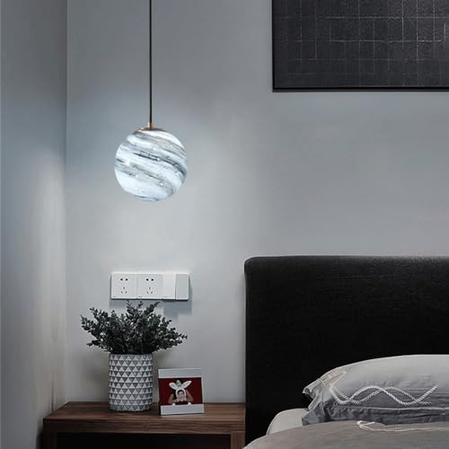 Lámpara colgante de cristal en bola LED regulable y cable ajustable 4