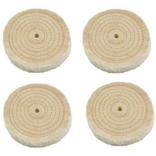 for 4 Piece 6" Cotton Buffing Polishing Polish Buff Buffer Wheels for Bench Grinder