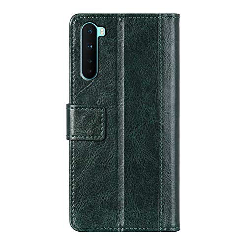 UKDANDANWEI Capa OnePlus Nord, capa flip elegante de couro PU com compartimentos para cartão, fecho