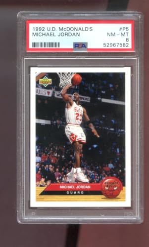 1992-93 Upper Deck McDonalds #P5 Michael Jordan PSA 8 Graded Basketball Card NBA McDonalds 5 Chicago Bulls 1992-1993 92-93