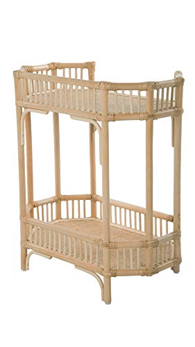 Kouboo 1110141 Manhattan 2-Tier Console, Natural Rattan End Table, Brown #TOP4