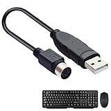 USB-PS/2変換コンバータ USB Aコネクタ（オス）-ミニDIN 6pin（メス）PS/2マウス・キーボード用変換アダプタ USB2.0 変換ケーブル 約15cm ブラック