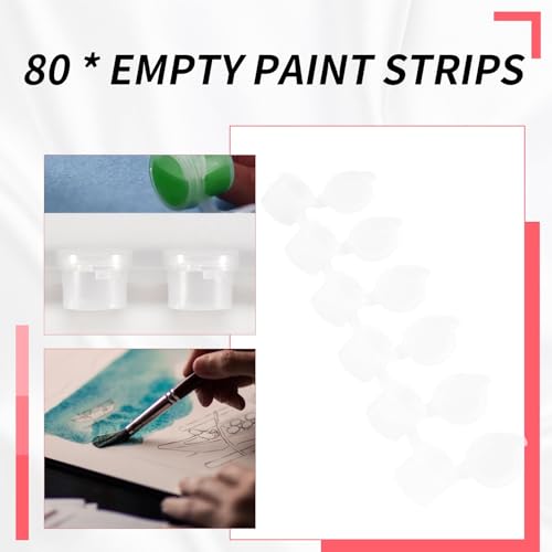 Botes de pintura mini en tiras plásticas transparentes de 3ml 6