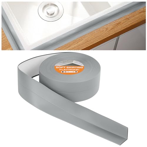 flintronic Bath Sealant Strip, 10m/32.8ft Self Adhesive Sealant Strip, Waterproof, Oilproof and Mildewproof Sealant Tape, Caulk Strip for Kitchen, Sink, Bathroom, Toilet, Wall Corner