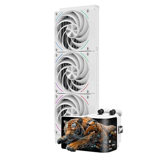 Image of Thermalright Wonder Vision 360 Turbo ARGB White CPU Water Cooler, 60HZ Curved Screen with 2400x1080 Resolution,for AM4 /AM5,Intel LGA1851 /1700,6.67in 3D Screen High Performance Pump,3000RPM Fan Speed