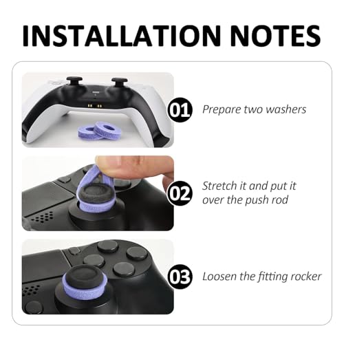 Image of YOKRWO 6 Precision Rings Kit for PS5, for PS4, for Xbox(Black /Purple /Green) | Auxiliary Gaming Accessory