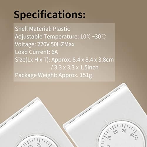 Acogedor Room Thermostat, Universal Standard Room Thermostat, Mechanical Room Thermostat, Energy Saving Mechanical Temperature Control
