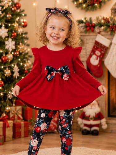 Image of Doresbebe Baby Girl Clothes Toddler Girl Outfits Infant Girl Summer Clothes for Girl Ruffle Shirt Pants+Cute Headband 3PCS