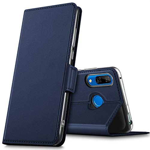 GEEMAI Diseño para Huawei P Smart Z/Honor 9X Funda, Protectora PU Funda Multi-ángulo a Prueba de Golpes y Polvo a Prueba de Silicona con Soporte Plegable Apto para Huawei P Smart Z/Honor 9X. (Azul)