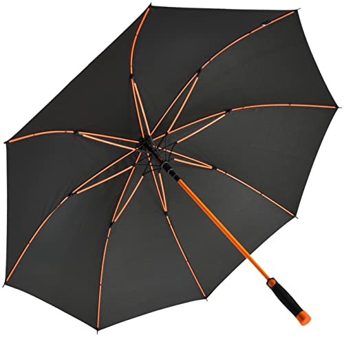 iX-brella XXL Stockschirm Fiberglas Golf Automatik Schwarz - Orange