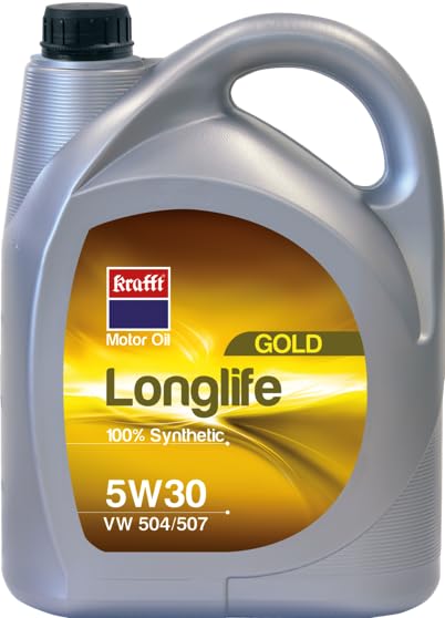 Krafft Aceite Motor 5W30 Longlife Gold vW 504/507 para Coches Diésel y gasolina, 5L