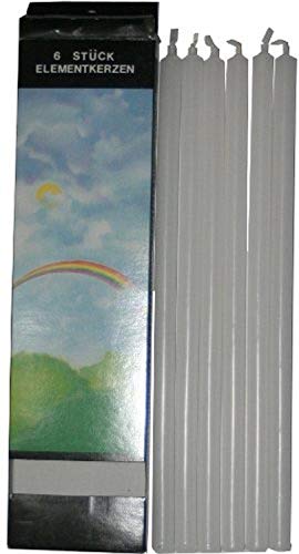 Biedermann & Sons Elegant Elements 10-Inch Straight Candles, White, Set of 6