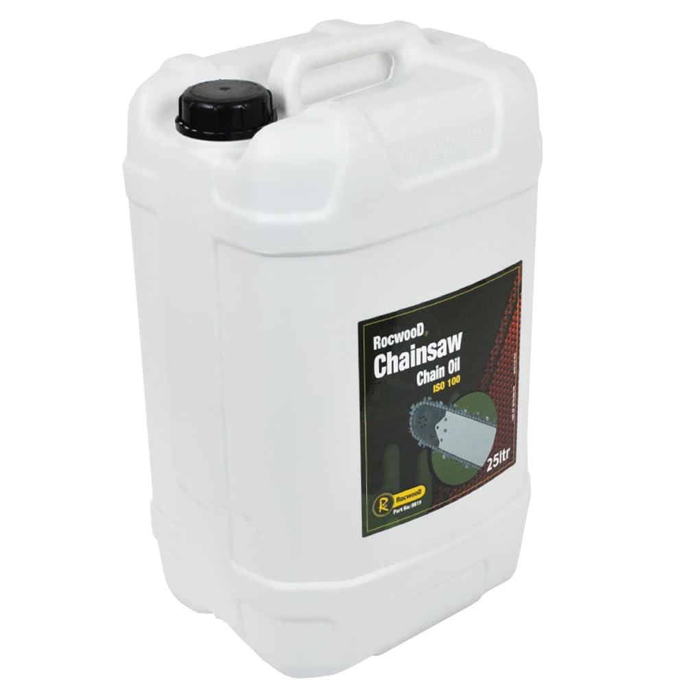 RocwooD 25 Litres 25L Of Chainsaw Saw Chain Oil Extra Tacky For Guide Bar Pump All Makes Of Saws Petrol & Electric Chainsaws Multi Purpose Oil Increases Performance