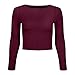 Produktbild WearAll Damen Lamarmshirt Gr. S-M 34-36, Wein