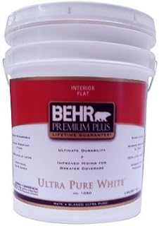 5 gal. Ultra Pure White Flat Low Odor Interior Paint & Primer 105005