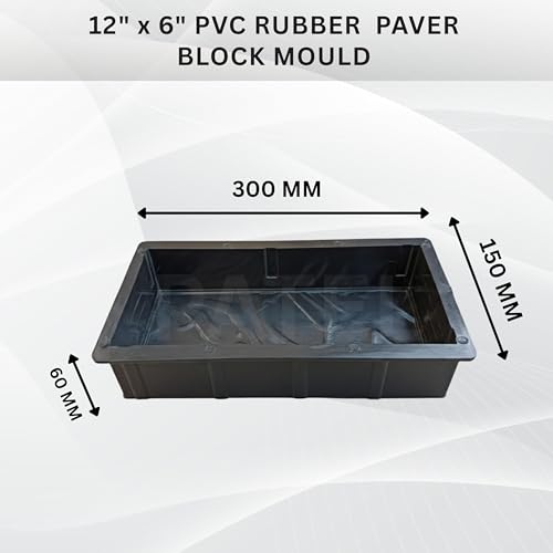 Image of Rubber 12x6 Marble Paver Block Mould 60mm | Rubber Paver Mould | Garden paver mould | interlocking paver block mould (Pack Of - 5)