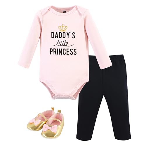 Image of Hudson Baby Unisex Baby Cotton Bodysuit, Pant and Shoe Set