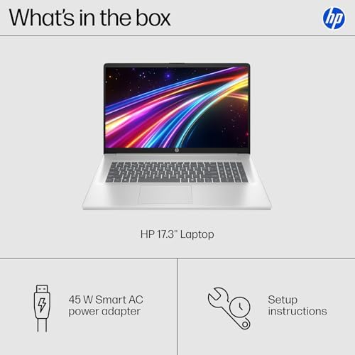 HP 17 Business Laptop 2025/2026 Edition, 17.3" Full HD IPS Display, AMD Ryzen 5 7430U (Beats Intel i7-1355U), AI Copilot Key, 32GB RAM, 1TB NVMe SSD, HDMI, Wi-Fi 6, Windows 11 Pro, WOWPC Recovery USB — view 5