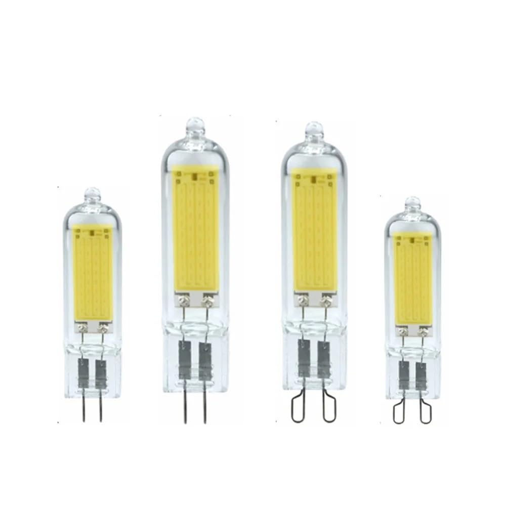HHF Iluminación del hogar, Paquete de 50, bombilla LED COB de silicona AC220V G4/G9 2W/4W fuente de luz de araña de cristal(Blanco,G9 2W)