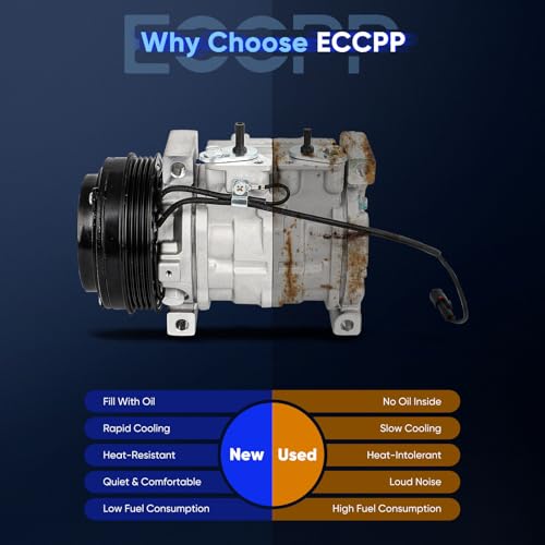 Image of ECCPP AC Compressor for Suzuki Grand Vitara 2.5L 1999-2005 | for Suzuki XL-7 V6 2.7L 2002 AC Compressor with Clutch Rapid Cooling