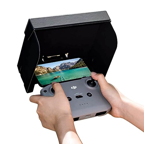 HeiyRC Sun Hood for DJI Mini 4 Pro/AIR 3/Mini 2 SE/Mini 3 Pro/Air 2S/Mavic 3 Classic/Pro/Mini 2/Mini 3/AIR 2 RC-N1/RC-N2 Controller Anti-glare Foldable Sunshade Drone Accessories for 4.5-7 inch