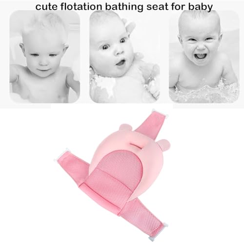 Image of Baby Flotation Bath Cushion Infant Bath Seat Support Net Newborn Bathtub Mesh Pad with Pillow Baby Shower Lie Seat Toddler Bathing Shower Breathable Mat for 0-24 Months