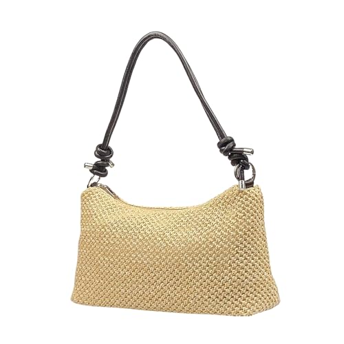 Image of Women Straw Purse Shoulder Handbag Woven Hobo Bag for Beach