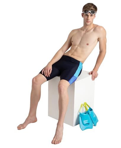Image of Speedo Men Endurance+ High Tide Digital Print V-Cut Jammer - Arctic Glass