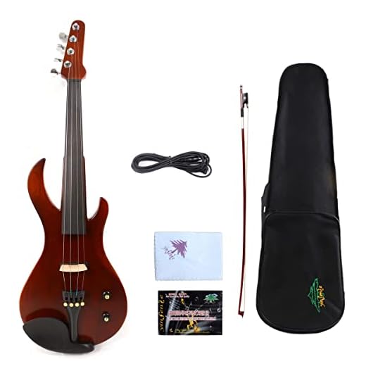 Yinfente 4/4 Violin Metallic Electric Violin Electric Guitar Shape Professional Violin Solid wood Full Size