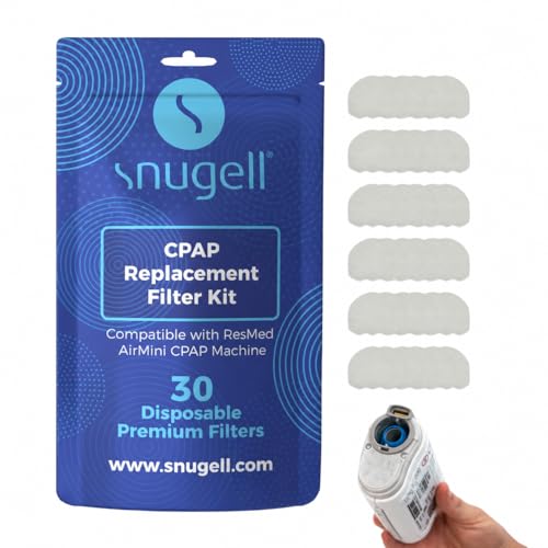 Snugell AirMini CPAP �t�B���^�[ ? 30�p�b�N ? ResMed AirMini Travel CPAP�}�V���ƌ݊���������܂� ? ���s��ƒ�p�ɐ݌v����Ă��܂� ? �D�ꂽ��߁A�ȒP�Ȏ��t���A���P���ꂽ��C�̎���񋟂��܂�