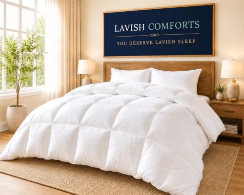 Down Alternative Comforter King Size - Fluffy Duvet Insert...