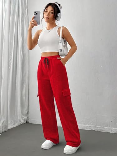 Image of KATECLO Women's Multi Flap Pocket Side Drawstring Waist Sweatpants