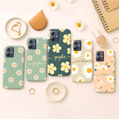 Image of COLORflow Back Cover Compatible with Motorola Moto G54 5G / G64 5G | Daisy Bloom Customized Back Cover Compatible with Motorola Moto G54 5G / G64 5G