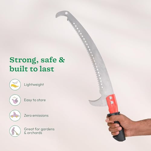 Image of Veltrix Pruning Gardening Saw | Sharp Blade Hand Saw for Tree, Branch & Wood Cutting | Lightweight, Durable Tool for Camping & Outdoor Use (Double Hook 23inch)