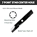 ZALANA GY20852 Lawn Mower High-Lift Blade 48 inch Cut Deck Replace GX21784 GX21785 AM141035 AM137757 for John Deere 145 155C D140 D150 D160 LA130 LA140 LA145 LA155 LA165 X165 (3 Pack)