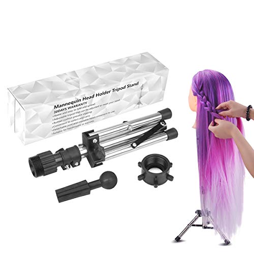 Mini Tripod Stand Holder Adjustable Cosmetology Hairdressing Training Head Mannequin Tripod