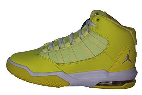 Jordan Max Aura Girls Youth Size 4.0 to 6.0 Dynamic Yellow Citron Tint (Numeric_4)