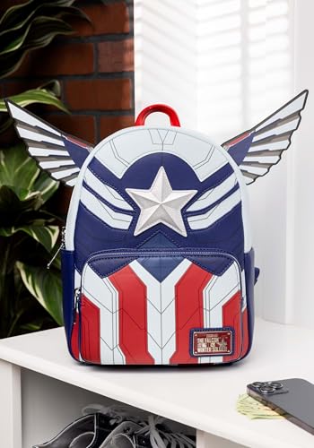 Loungefly Marvel Falcon Captain America Cosplay Mini Backpack Captain America One Size2