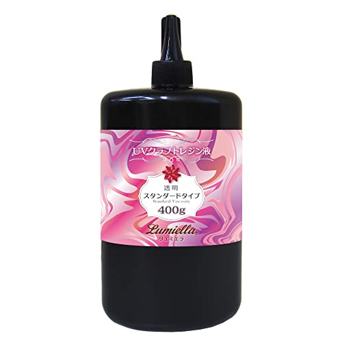 UV-LEAD対応 UVクラフト レジン液 400g ハードタイプ クリア 高粘度 大容量 詰替用