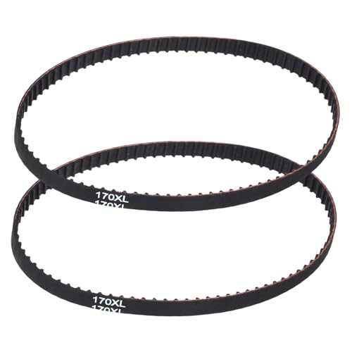PATIKIL - PATIKIL 2 Stück Zahnriemen 85 Zähne 10mm Breite 446mm Länge Gummiriemen Teilung Synchron Geschlossener Zahnriemen Schwarz für 3D-Drucker CNC-Maschinen Industrielle XL170