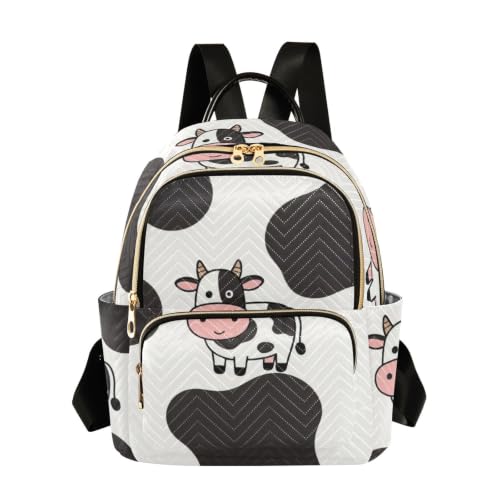 Sac à dos léger Wudan pour randonnée et fitness Black White Cow