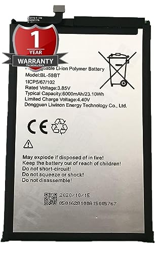 Image of Original BL -58BT Battery for Tecno Pouvoir 4 /4 Pro /Battery with 1 Year Warranty ****(J0081)