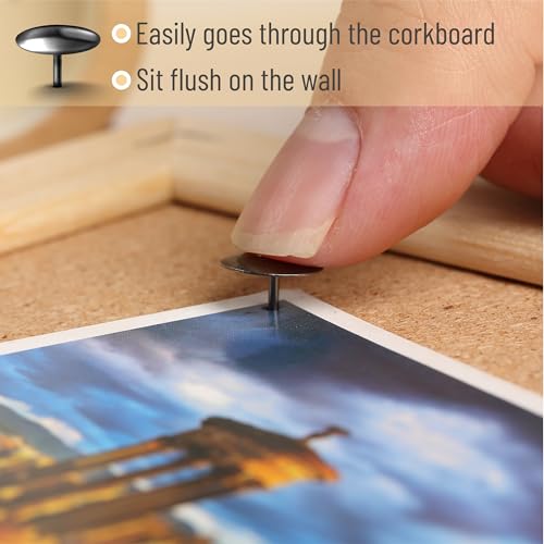 image for Mr. Pen- Thumb Tacks, 500 Pack, Black, Flat Push Pins, Thumbtack, Flat