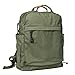 GOOTIUM Canvas Backpack for Women Vintage Style Zipper Bag Men's Casual Daypack Cloth Outdoor Travel Rucksack, Olive